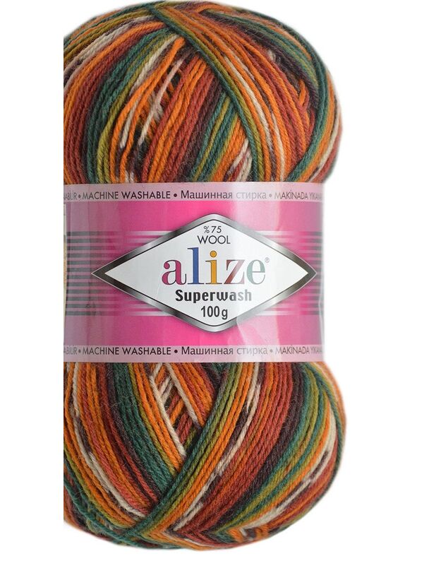 Alize Superwash mezgimo siūlai kojinėms 4447